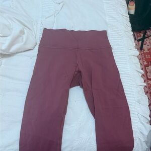 Lululemon Athletica Burgundy Leggings